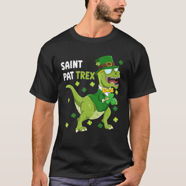 Camiseta Dinosaurio St Patrick's Day Boys Dino Saint Pat Tr (Anverso)