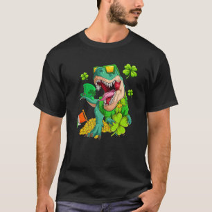 Camiseta Dinosaurio St Patricks Day T Rex Dino Saurus Shamr
