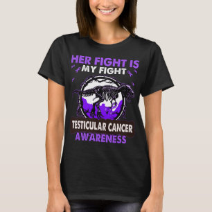 Camiseta Dinosaurio su lucha es mi CÁNCER TESTICULAR de luc