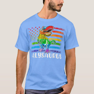 Camiseta Dinosaurio T Re Lgbt Bandera del Orgullo Gay Allys