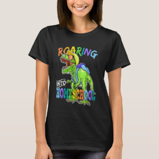 Camiseta Dinosaurio T Rex Escolar Rugiente De Regreso A La