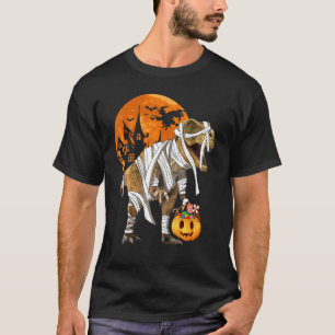 Camiseta Dinosaurio T Rex Mummy Calabaza Halloween Vestido