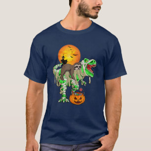 Camiseta Dinosaurio T Rex Mummy Calabaza Halloween Vestido 