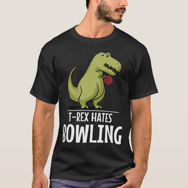Camiseta Dinosaurio T-Rex Odia Bolos (Anverso)