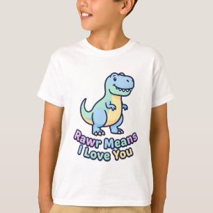 Camiseta Dinosaurio T-Rex Pastelito Adorable Rawr Significa