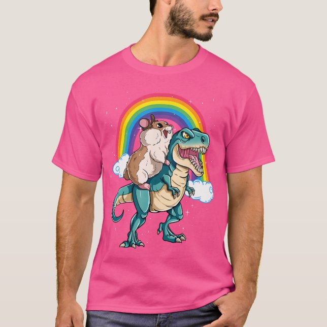 Camiseta Dinosaurio T Rex Rainbow Cloud Sparkings (Anverso)