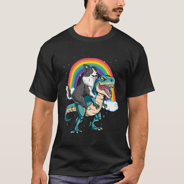 Camiseta Dinosaurio T Rex Rainbow Cloud Sparkings (Anverso)