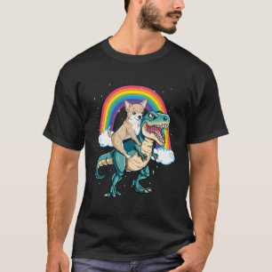 Camiseta Dinosaurio T Rex Rainbow Cloud Sparkings