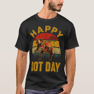 Camiseta Dinosaurio T Rex Retro Amantes Lunares Feliz Día d