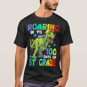 Camiseta Dinosaurio T-Rex Roaring en 100 días de primer gra