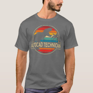 Camiseta Dinosaurio técnico de autocad
