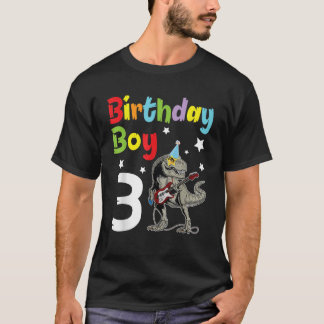 Camiseta Dinosaurio tocando guitarra feliz cumpleaños niño 