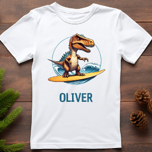 Camiseta Dinosaurio Trex Surfista