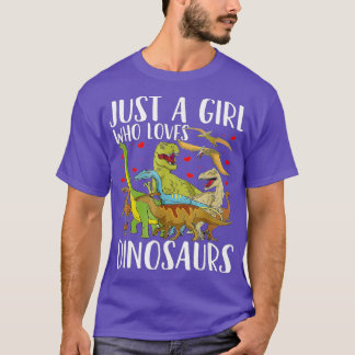 Camiseta Dinosaurio: Un Chica que ama a los dinosaurios Bra