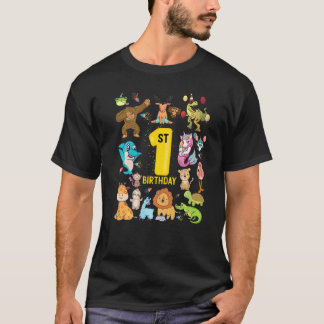 Camiseta Dinosaurio Unicornio Flamingo Llama Primer Cumplea