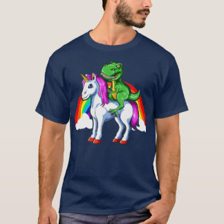 Camiseta Dinosaurio Unicornio montando en Unicornio T Rex R