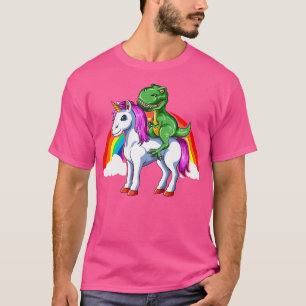 Camiseta Dinosaurio Unicornio montando en Unicornio T Rex R