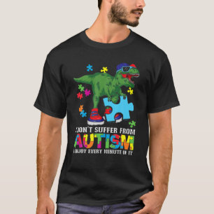 Camiseta Dinosaurio usa gafas de sol sosteniendo el autismo