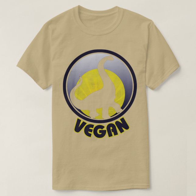 Camiseta Dinosaurio vegan vintage (Diseño del anverso)