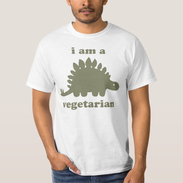 Camiseta Dinosaurio vegetariano del Stegosaurus - verde (Anverso)