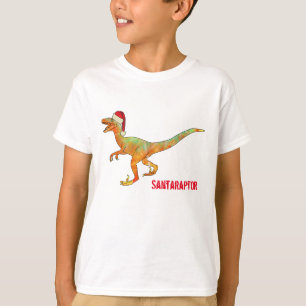 Camiseta Dinosaurio Velociraptor Divertido Santa Raptor Nav