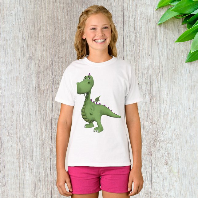 Camiseta Dinosaurio verde amigable (Subido por el creador)