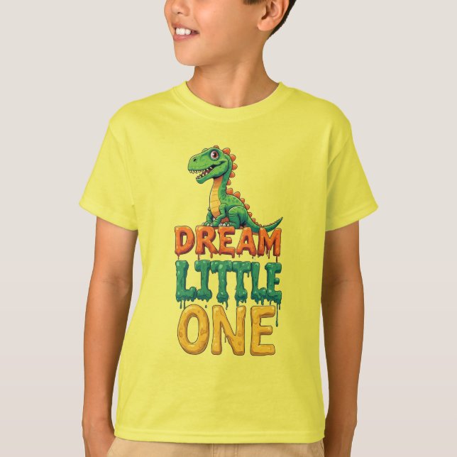 Camiseta Dinosaurio verde lindo (Anverso)