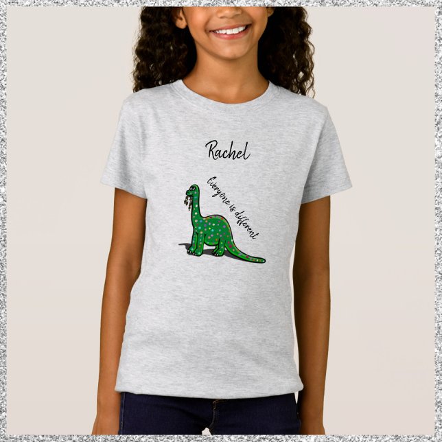 Camiseta Dinosaurio verde lindo (Subido por el creador)
