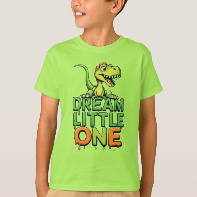 Camiseta Dinosaurio verde lindo (Anverso)