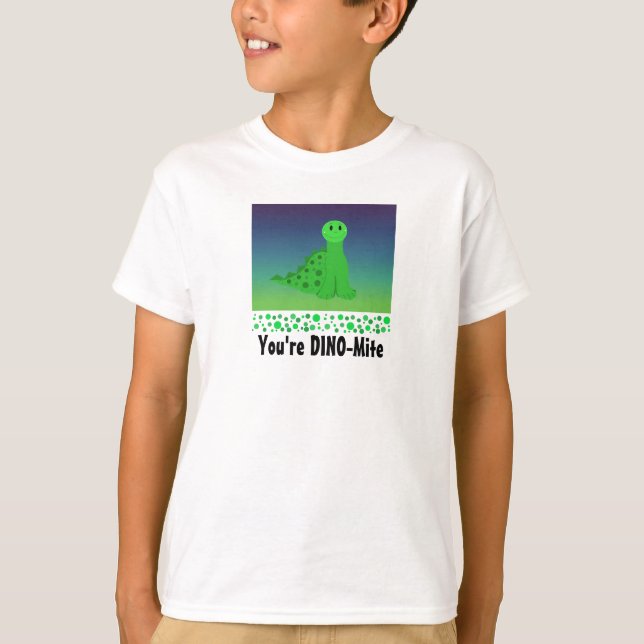 Camiseta Dinosaurio verde lindo (Anverso)