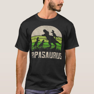 Camiseta Dinosaurio vintage Papasaurus Kids Divertido padre