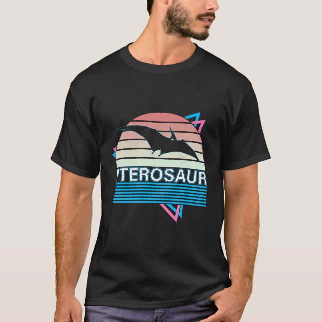 Camiseta Dinosaurio volador prehistórico retro de Pterosaur (Anverso)