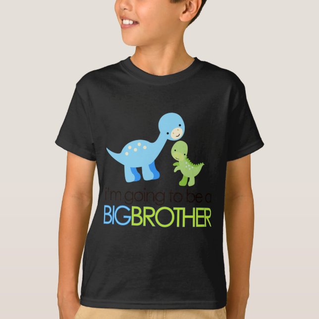 Camiseta Dinosaurio voy a ser un hermano mayor (Anverso)