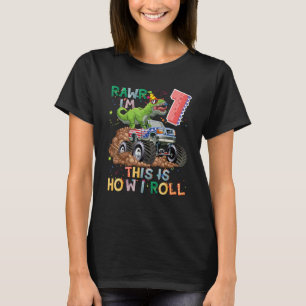 Camiseta Dinosaurios 1 año de edad Fiesta de cumpleaños Raw