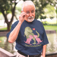 Dinosaurios Abuelo Saurus T-Rex y niñas gemelas