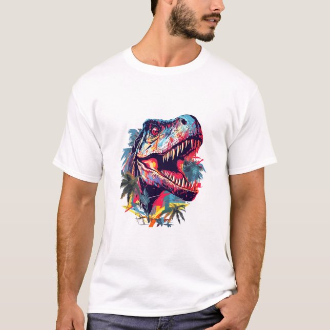 Camiseta Dinosaurios Animal Mundo Creatura Salvaje Belleza  (Anverso)