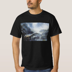 Camiseta Dinosaurios antiguos, Barapasaurus con nubes de to