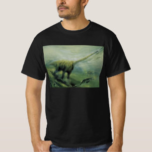 Camiseta Dinosaurios antiguos, Brachiosaurus nadando en el 