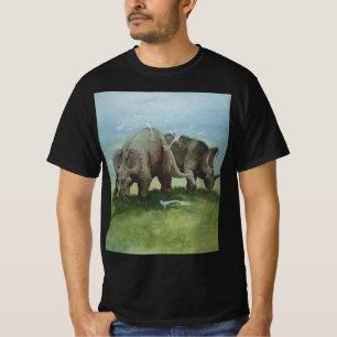 Camiseta Dinosaurios Antiguos, Centrosaurus Pastando en Pra