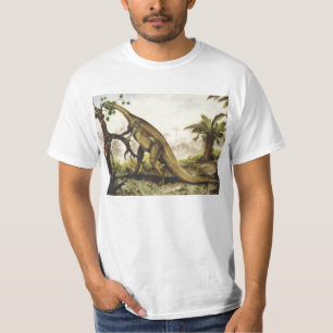 Camiseta Dinosaurios antiguos, Plateosaurus pastando en árb