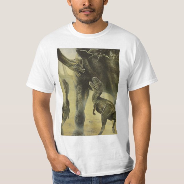 Camiseta Dinosaurios antiguos, Torvosaurus y Brachiosaurus (Anverso)