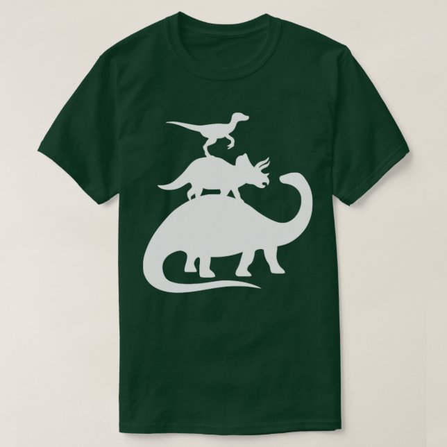 Camiseta Dinosaurios apilados (Diseño del anverso)