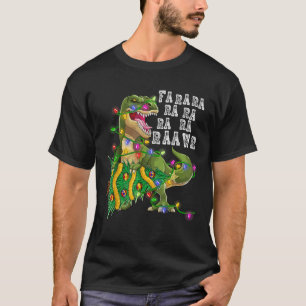Camiseta Dinosaurios Árbol de Navidad Rex Hombres Niños Xma