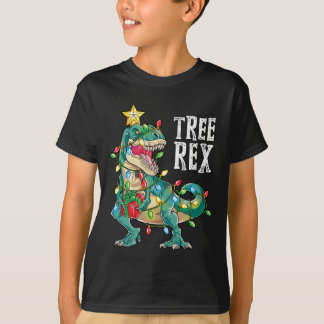 Camiseta Dinosaurios Árbol de Navidad Rex Pajamas Hombres N