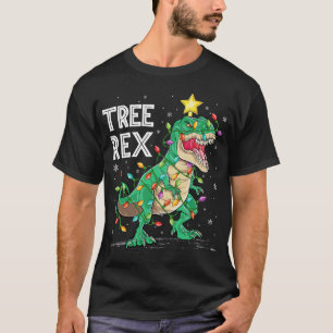 Camiseta Dinosaurios Árbol de Navidad Rex Pajamas Hombres N