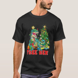 Camiseta Dinosaurios Árbol de Navidad Rex Pajamas Hombres N