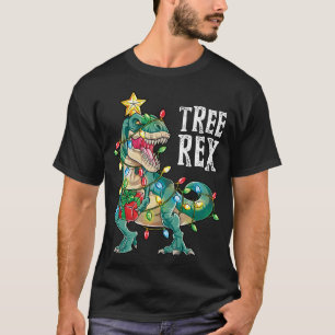Camiseta Dinosaurios Árbol de Navidad Rex Pajamas Luces de