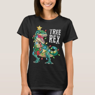 Camiseta Dinosaurios Árbol de Navidad Rex Pajamas Luces de 