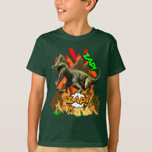 Camiseta Dinosaurios arte cómico volcán zap arte prehist