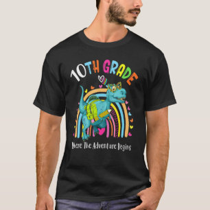 Camiseta Dinosaurios Chicas Arcoiris 10° grado donde el adv